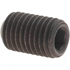 Value Collection - 5/16-24 UNF, 1/2" OAL, Cup Point Set Screw - Grade 8 Alloy Steel, 5/32" Key - USA Tool & Supply