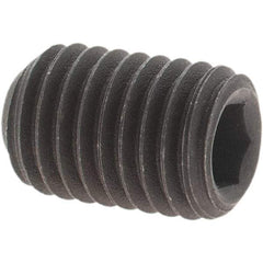 Value Collection - 1/4-28 UNF, 3/8" OAL, Cup Point Set Screw - Grade 8 Alloy Steel, 1/8" Key - USA Tool & Supply