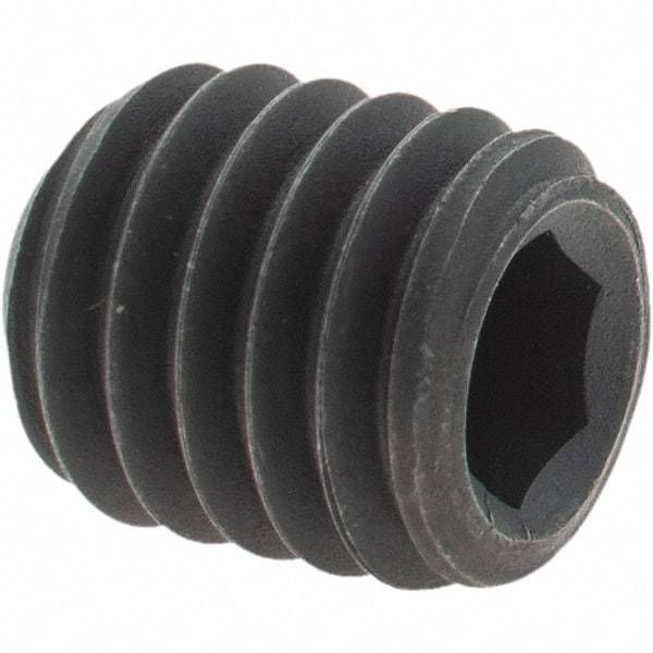 Value Collection - 7/16-14 UNC, 1/2" OAL, Cup Point Set Screw - Grade 8 Alloy Steel, 7/32" Key - USA Tool & Supply