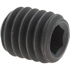 Value Collection - 7/16-14 UNC, 1/2" OAL, Cup Point Set Screw - Grade 8 Alloy Steel, 7/32" Key - USA Tool & Supply
