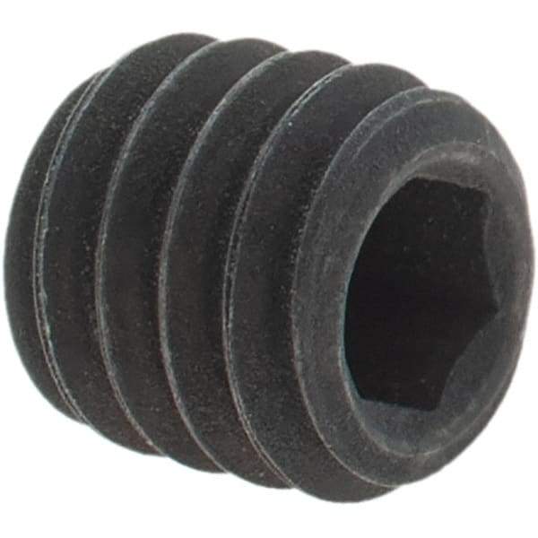 Value Collection - 5/16-18 UNC, 5/16" OAL, Cup Point Set Screw - Grade 8 Alloy Steel, 5/32" Key - USA Tool & Supply