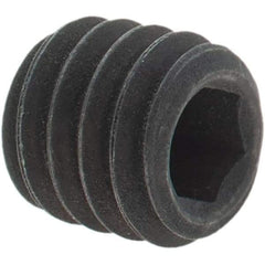Value Collection - 5/16-18 UNC, 5/16" OAL, Cup Point Set Screw - Grade 8 Alloy Steel, 5/32" Key - USA Tool & Supply
