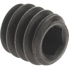 Value Collection - 1/4-20 UNC, 1/4" OAL, Cup Point Set Screw - Grade 8 Alloy Steel, 1/8" Key - USA Tool & Supply