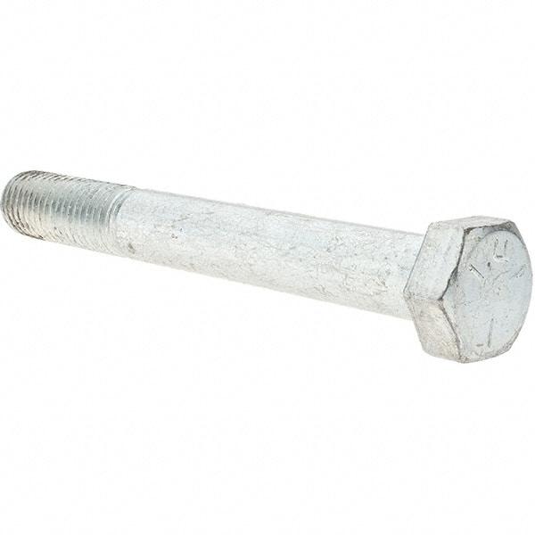 Value Collection - 3/4-10 UNC, 6" Length Under Head Hex Head Cap Screw - Partially Threaded, Grade 5 Steel, Zinc-Plated Finish, 1-1/8" Hex - USA Tool & Supply