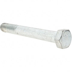 Value Collection - 3/4-10 UNC, 6" Length Under Head Hex Head Cap Screw - Partially Threaded, Grade 5 Steel, Zinc-Plated Finish, 1-1/8" Hex - USA Tool & Supply