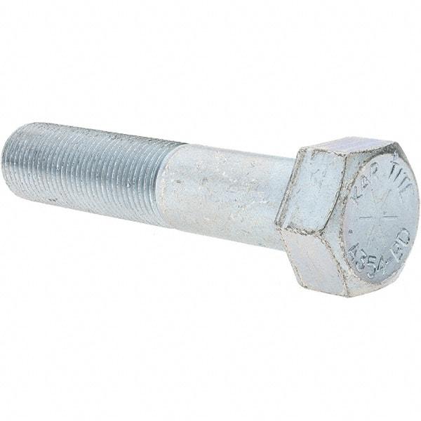 Value Collection - 3/4-16 UNF, 3-1/2" Length Under Head Hex Head Cap Screw - Partially Threaded, Grade 8 Alloy Steel, Zinc-Plated Finish, 1-1/8" Hex - USA Tool & Supply