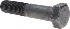 Made in USA - 1-1/8 - 7 UNC, 5-1/2" Length Under Head Hex Head Cap Screw - Partially Threaded, Grade 5 Steel, Uncoated, 1-11/16" Hex - USA Tool & Supply