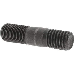 Value Collection - 5/8-18 Long Thread, 5/8-11 Short Thread, 2-1/2" OAL Unequal Double Threaded Stud - Steel, Uncoated, 1" Long Thread Length, 3/4" Short Thread Length - USA Tool & Supply