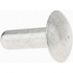 Value Collection - 1/4" Body Diam, Brazier Aluminum Solid Rivet - 3/4" Length Under Head - USA Tool & Supply