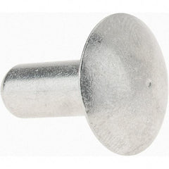 Value Collection - 1/4" Body Diam, Brazier Aluminum Solid Rivet - 5/8" Length Under Head - USA Tool & Supply