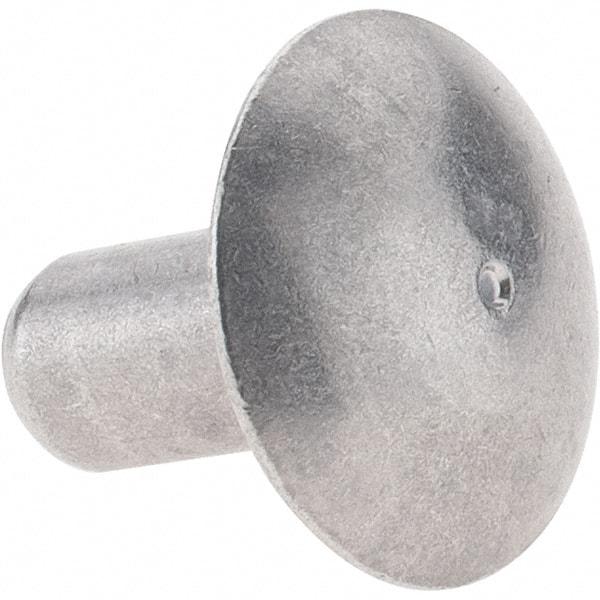 Value Collection - 3/16" Body Diam, Brazier Aluminum Solid Rivet - 3/8" Length Under Head - USA Tool & Supply