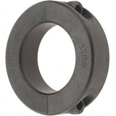 Value Collection - 35mm Bore, Steel, Two Piece Shaft Collar - 2-1/4" Outside Diam - USA Tool & Supply