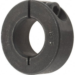 Value Collection - 18mm Bore, Steel, One Piece Clamp Collar - 1-1/2" Outside Diam - USA Tool & Supply