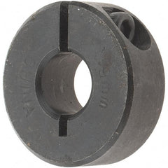 Value Collection - 9mm Bore, Steel, One Piece Clamp Collar - 1" Outside Diam - USA Tool & Supply