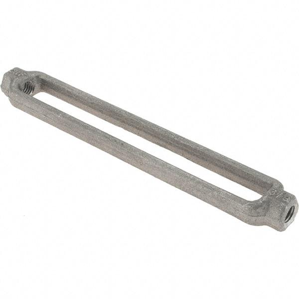 Value Collection - 1,200 Lb Load Limit, 3/8" Thread Diam, 6" Take Up, Steel Turnbuckle Body Turnbuckle - 7-1/8" Body Length, 9/16" Neck Length - USA Tool & Supply