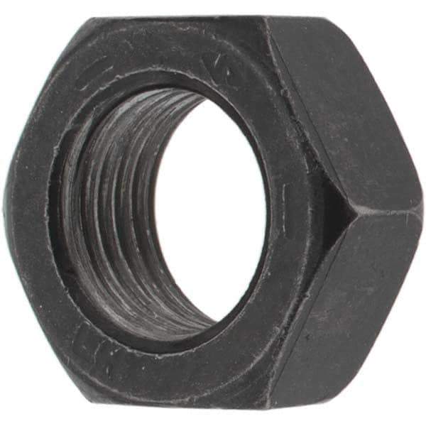 Value Collection - 1/2-20 UNF Steel Left Hand Hex Jam Nut - 3/4" Across Flats, 5/16" High, Zinc Clear Finish - USA Tool & Supply