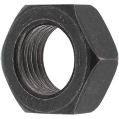 Value Collection - 1/2-20 UNF Steel Left Hand Hex Jam Nut - 3/4" Across Flats, 5/16" High, Zinc Clear Finish - USA Tool & Supply