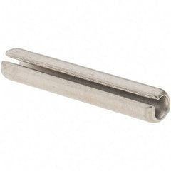 Made in USA - 1/8" Diam x 3/4" Long Slotted Spring Pin - Grade 420 Stainless Steel, Bright Finish - USA Tool & Supply
