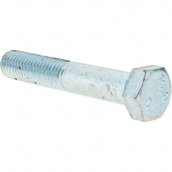 Value Collection - M14x2.00mm Metric Coarse, 80mm Length Under Head Hex Head Cap Screw - Partially Threaded, Grade 10.9 Steel, Zinc-Plated Finish, 22mm Hex - USA Tool & Supply