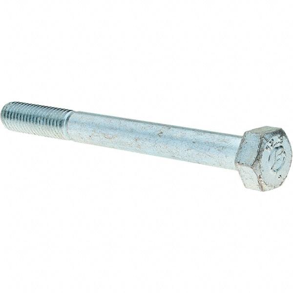 Value Collection - M10x1.50mm Metric Coarse, 100mm Length Under Head Hex Head Cap Screw - Partially Threaded, Grade 8.8 Steel, Zinc-Plated Finish, 17mm Hex - USA Tool & Supply