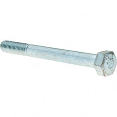 Value Collection - M10x1.50mm Metric Coarse, 100mm Length Under Head Hex Head Cap Screw - Partially Threaded, Grade 8.8 Steel, Zinc-Plated Finish, 17mm Hex - USA Tool & Supply