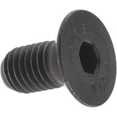 Value Collection - M10x1.50 Metric Coarse Hex Socket Drive, 90° Flat Screw - Grade 12.9 Alloy Steel, Black Oxide Finish, Fully Threaded, 20mm OAL - USA Tool & Supply