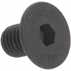 Value Collection - M10x1.50 Metric Coarse Hex Socket Drive, 90° Flat Screw - Grade 12.9 Alloy Steel, Black Oxide Finish, Fully Threaded, 16mm OAL - USA Tool & Supply