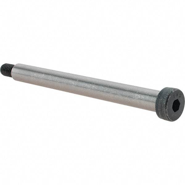 Value Collection - 1/2" Shoulder Diam x 5" Shoulder Length, 3/8-16 UNC, Hex Socket Shoulder Screw - 8 Alloy Steel, Uncoated, 0.729 to 3/4" Head Diam - USA Tool & Supply
