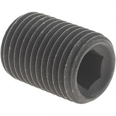 Value Collection - 1/2-20 UNF, 3/4" Long, Knurled Cup Point Set Screw - Grade 8 Alloy Steel, 1/4" Key - USA Tool & Supply