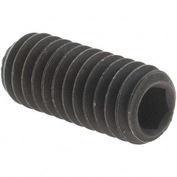 Value Collection - 5/16-18 UNC, 3/4" OAL, Knurled Cup Point Set Screw - Grade 8 Alloy Steel, 5/32" Key - USA Tool & Supply