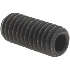 Value Collection - 5/16-18 UNC, 3/4" OAL, Knurled Cup Point Set Screw - Grade 8 Alloy Steel, 5/32" Key - USA Tool & Supply