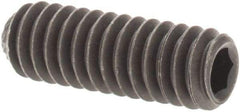 Value Collection - 1/4-20 UNC, 3/4" OAL, Knurled Cup Point Set Screw - Grade 8 Alloy Steel, 1/8" Key - USA Tool & Supply