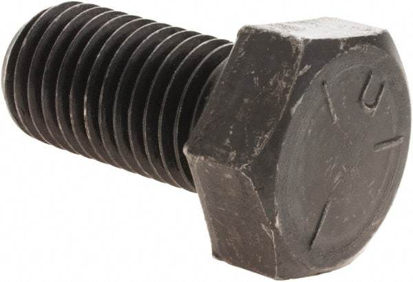 Value Collection - 1-8 UNC, 2" Length Under Head Hex Head Cap Screw - Fully Threaded, Grade 5 Steel, Uncoated, 1-1/2" Hex - USA Tool & Supply