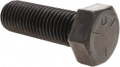 Value Collection - 1-8 UNC, 3" Length Under Head Hex Head Cap Screw - Partially Threaded, Grade 5 Steel, Uncoated, 1-1/2" Hex - USA Tool & Supply