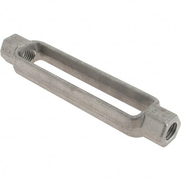 Value Collection - 5,200 Lb Load Limit, 3/4" Thread Diam, 6" Take Up, Steel Turnbuckle Body Turnbuckle - 8-1/4" Body Length, 1-1/8" Neck Length - USA Tool & Supply