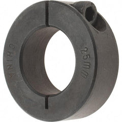 Value Collection - 25mm Bore, Steel, One Piece Clamp Collar - 1-7/8" Outside Diam - USA Tool & Supply