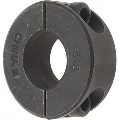Value Collection - 15mm Bore, Steel, Two Piece Shaft Collar - 1-3/8" Outside Diam - USA Tool & Supply