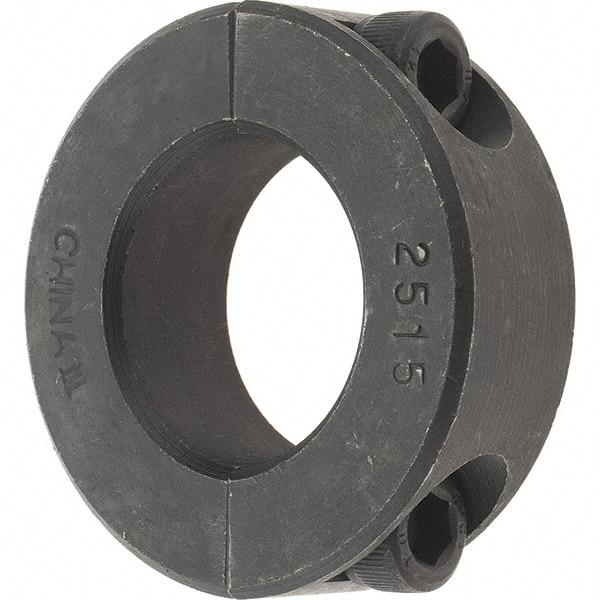 Value Collection - 25mm Bore, Steel, Two Piece Shaft Collar - 1-7/8" Outside Diam - USA Tool & Supply