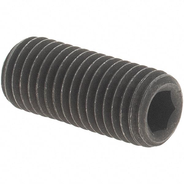 Value Collection - 5/16-24 UNF, 3/4" OAL, Cup Point Set Screw - Grade 8 Alloy Steel, 5/32" Key - USA Tool & Supply