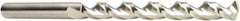 DORMER - 37/64", 130° Point, Spiral Flute, Cobalt Taper Length Drill Bit - Bright Finish, 124mm Flute Length, 222mm OAL, Series A940 - USA Tool & Supply