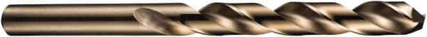 DORMER - 0.35mm 135° Cobalt Jobber Drill - Bright Finish, Right Hand Cut, Spiral Flute, Straight Shank, 19mm OAL, Four Facet Point - USA Tool & Supply