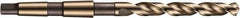DORMER - 25.5mm, 3MT 118° Point Cobalt Taper Shank Drill Bit - Bright Finish, 165mm Flute Length, 286mm OAL, Spiral Flute, Series A730 - USA Tool & Supply