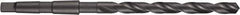 DORMER - 46mm, 4MT 118° Point High Speed Steel Taper Shank Drill Bit - Oxide Finish, 310mm Flute Length, 459mm OAL, Spiral Flute, Series A350 - USA Tool & Supply