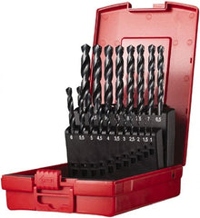 DORMER - 1 to 10mm, 118° Point, Oxide Finish, High Speed Steel Jobber Length Drill Bit Set - USA Tool & Supply
