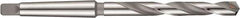 DORMER - 23mm, 2MT 118° Point Carbide-Tipped Taper Shank Drill Bit - Bright/Oxide Finish, 155mm Flute Length, 253mm OAL, Spiral Flute, Series A166 - USA Tool & Supply