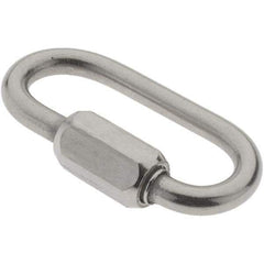 Value Collection - Stainless Steel Quick Link - 1/8" Diameter, 200 Lb Load Limit - USA Tool & Supply