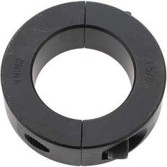 Value Collection - 1-5/8" Bore, Steel, Two Piece Shaft Collar - 2-5/8" Outside Diam, 11/16" Wide - USA Tool & Supply