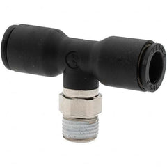 Parker - 5/16" Outside Diam, 1/8 NPT, Nylon Push-to-Connect Tube Male Branch Tee - USA Tool & Supply