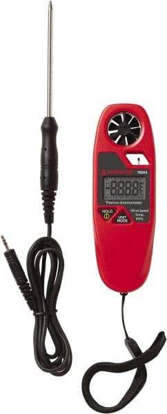 Amprobe - 1.1 to 20 m/Sec Air Anemometer - 158°F Max - USA Tool & Supply