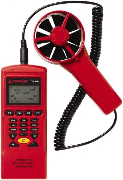 Amprobe - 0.4 to 32 m/Sec Air Anemometer - 158°F Max - USA Tool & Supply
